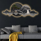 Soothing Nature Scene Crystal Glass Backlit LED Painting