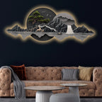 Soothing Nature Scene Crystal Glass Backlit LED Painting