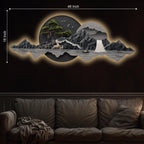 Soothing Nature Scene Crystal Glass Backlit LED Wall Art