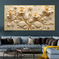 Sophisticated Cream Blossom Botanical 3D Canvas Wall Painting