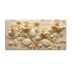 Sophisticated Cream Blossom Botanical 3D Canvas Wall Painting