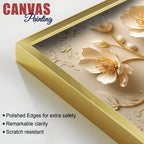 Sophisticated Cream Blossom Botanical 3D Canvas Wall Painting