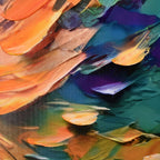 Spark in Bloom Hand Painted Wall Painting with Floating Frame