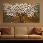 Sparkling Tree of Life Floating Frame Crystal Wall Painting