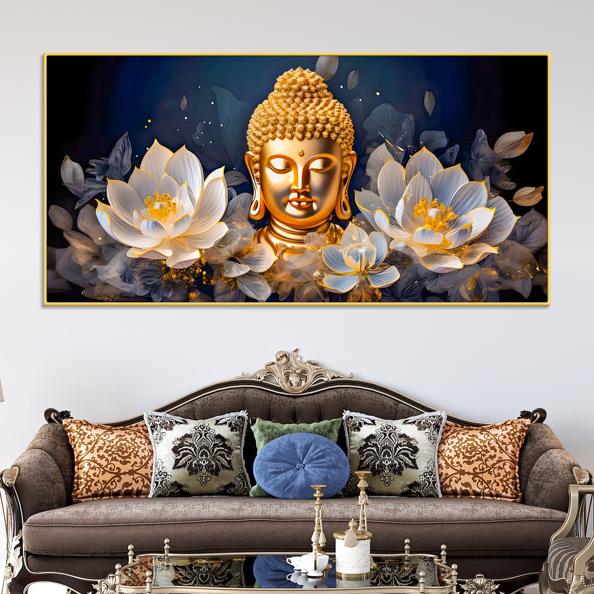 Spiritual Buddha Canvas Wall Art for Bedroom & Living Room