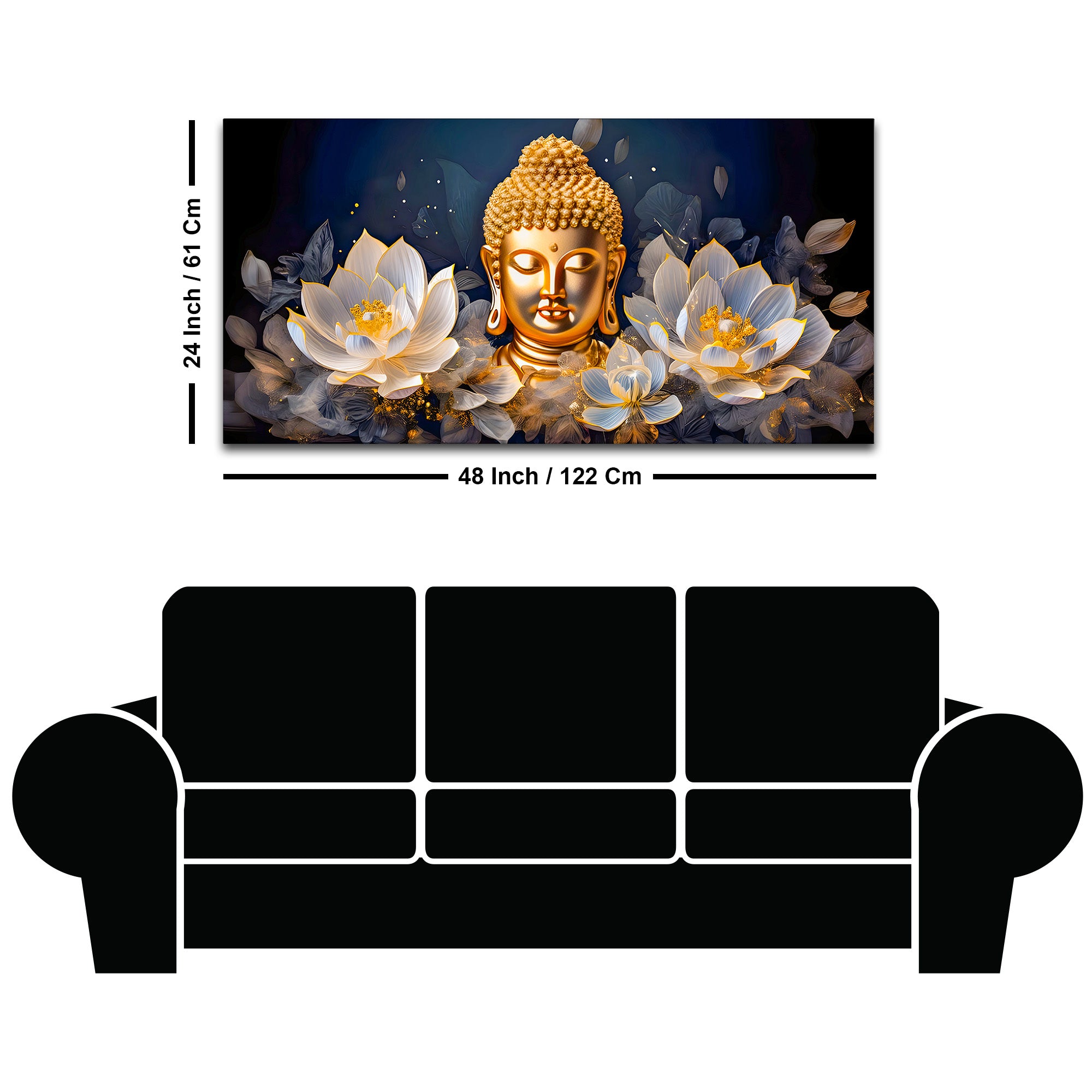 Spiritual Buddha Canvas Wall Art for Bedroom & Living Room