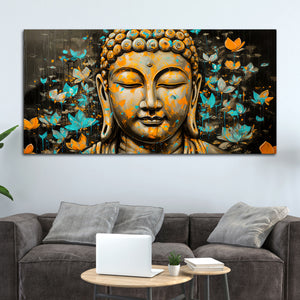 Spiritual Buddha Canvas Wall Painting for Home & Office Decor