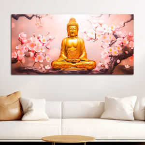 Spiritual Buddha Canvas Wall Painting for Peaceful Home Décor