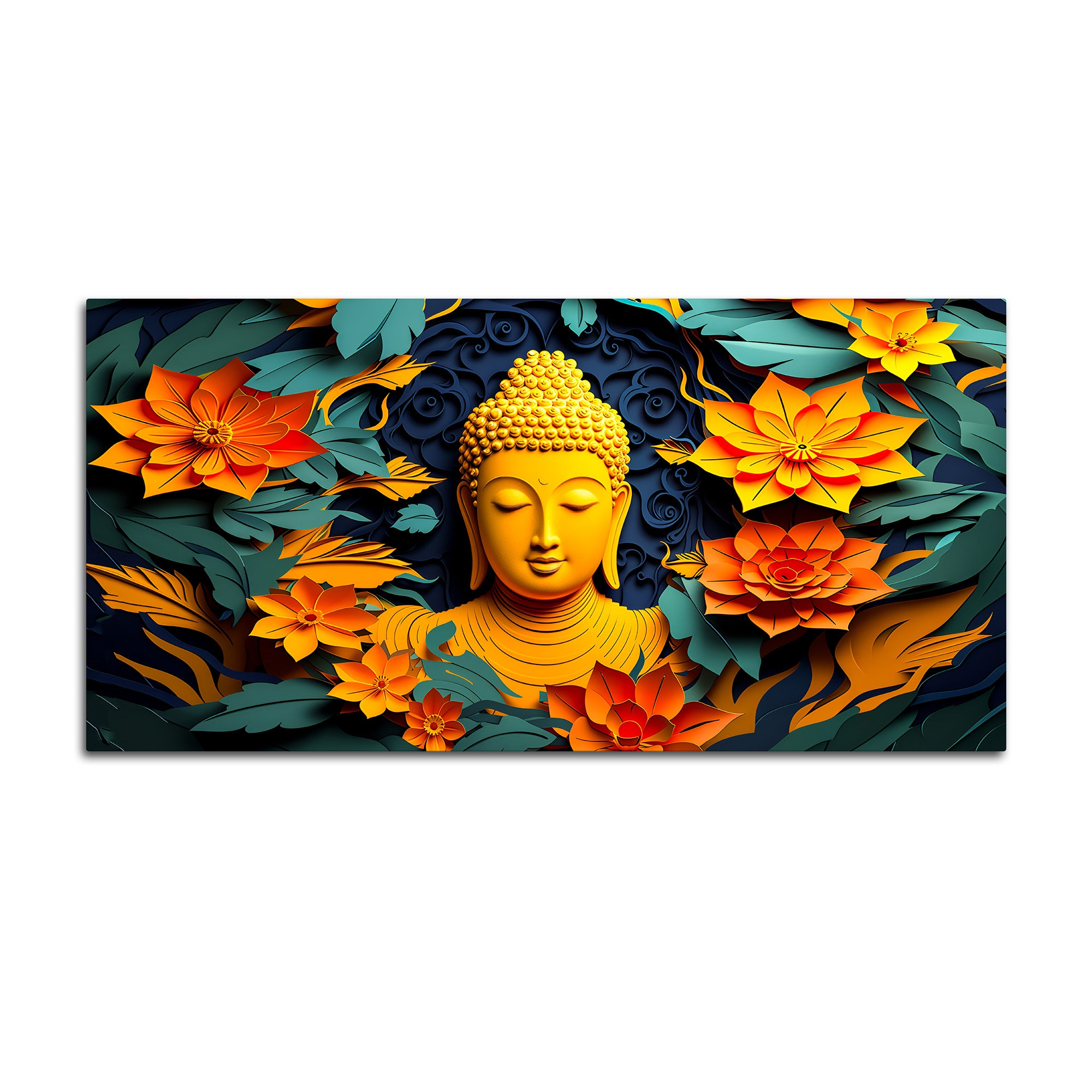 Spiritual Buddha Canvas Wall Painting for Serene Living Spaces