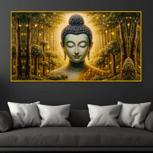 Spiritual Buddha Crystal Glass Luxury Wall Painting