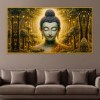 Spiritual Buddha Crystal Glass Luxury Wall Painting