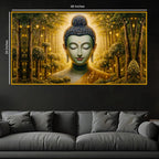 Spiritual Buddha Crystal Glass Luxury Wall Painting
