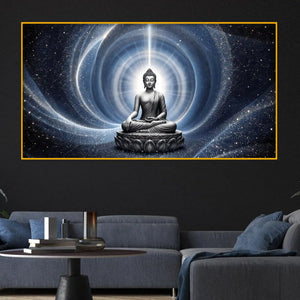 Spiritual Buddha Meditation Crystal Glass Painting
