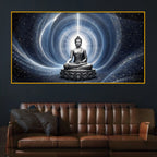 Spiritual Buddha Meditation Crystal Glass Painting