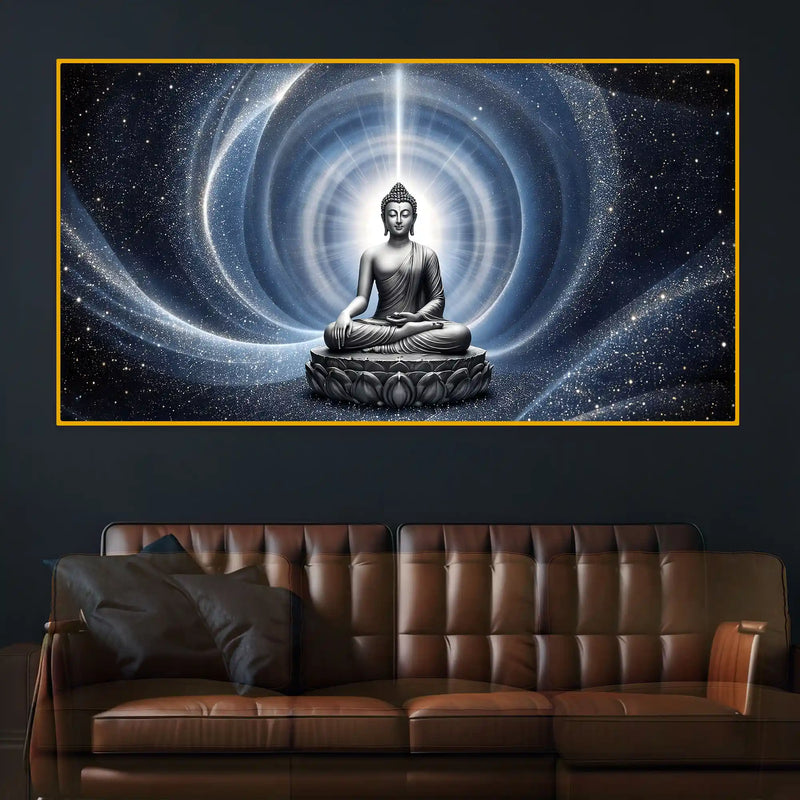 Spiritual Buddha Meditation Crystal Glass Painting