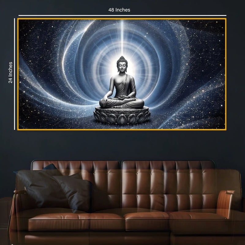 Spiritual Buddha Meditation Crystal Glass Painting