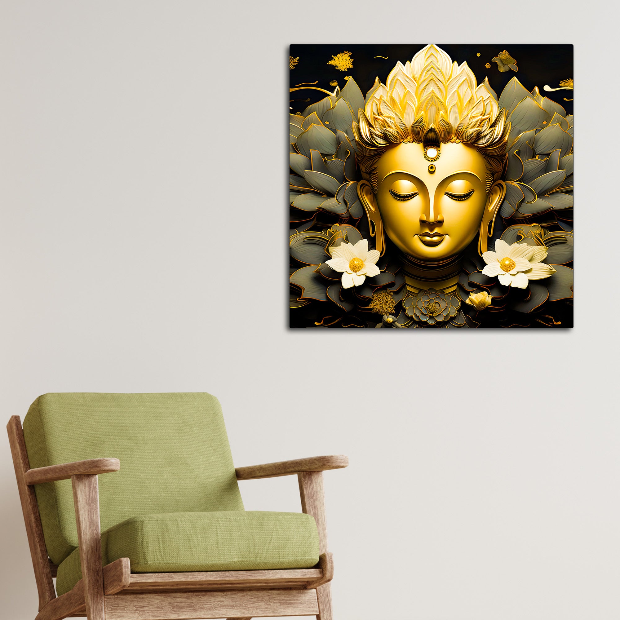 Spiritual Buddha Painting for Calm Living Spaces
