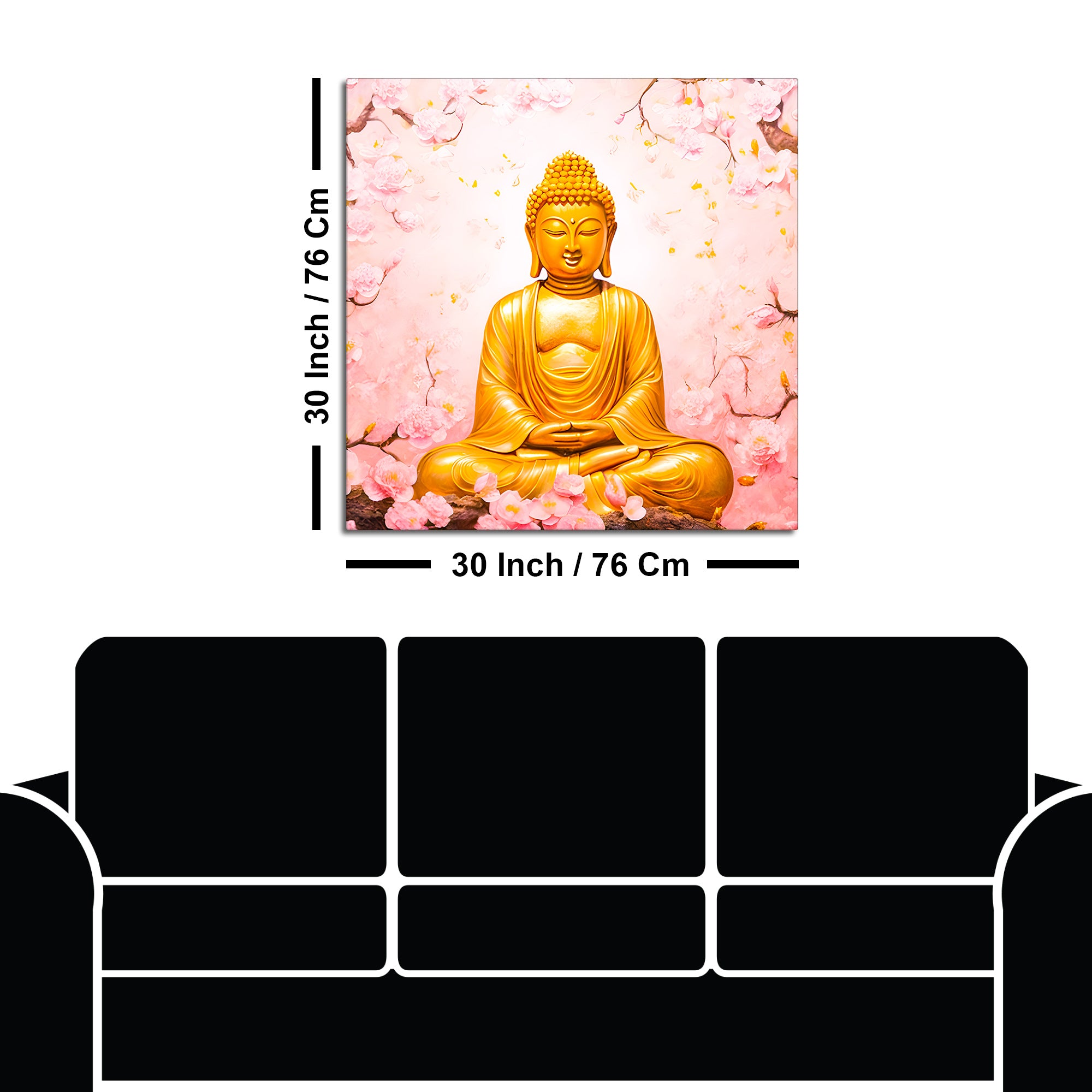 Spiritual Buddha Wall Painting for Calm Home Interiors