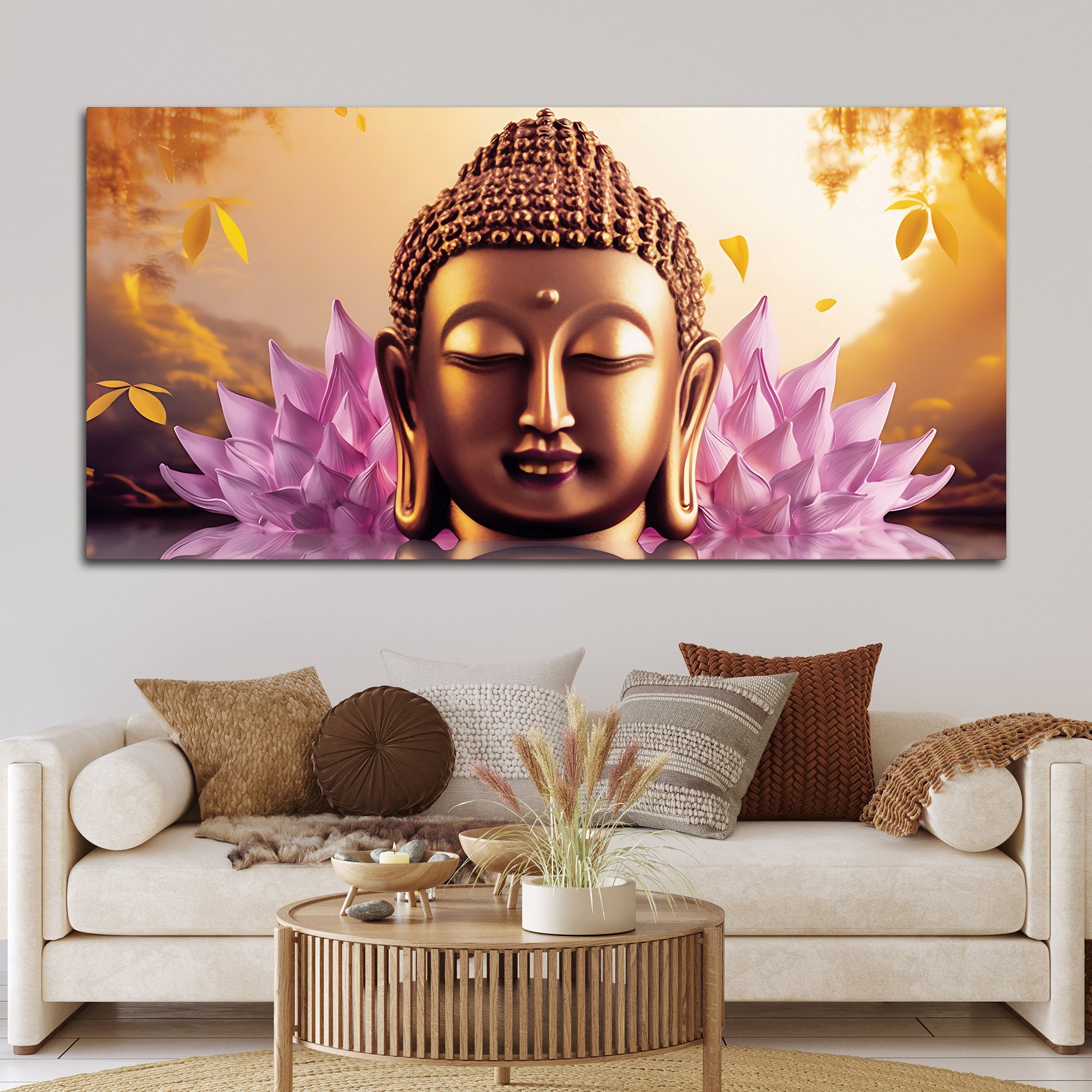 Spiritual Buddha Wall Painting for Modern Home Decor