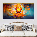 Spiritual Buddha Wall Painting for Modern Living Space