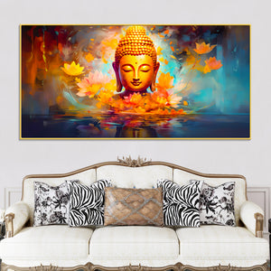 Spiritual Buddha Wall Painting for Modern Living Space