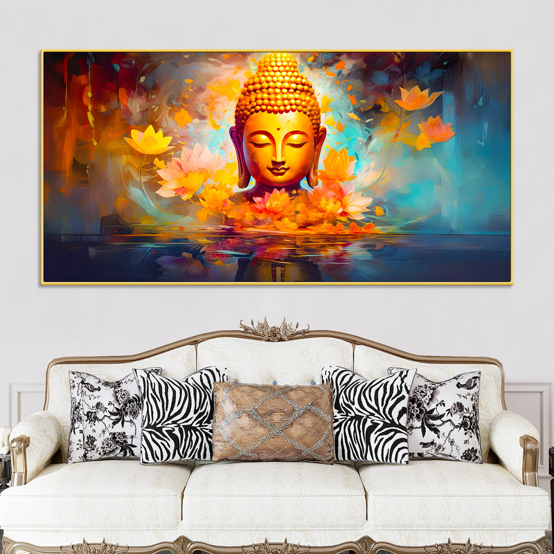 Spiritual Buddha Wall Painting for Modern Living Space