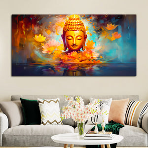Spiritual Buddha Wall Painting for Modern Living Space