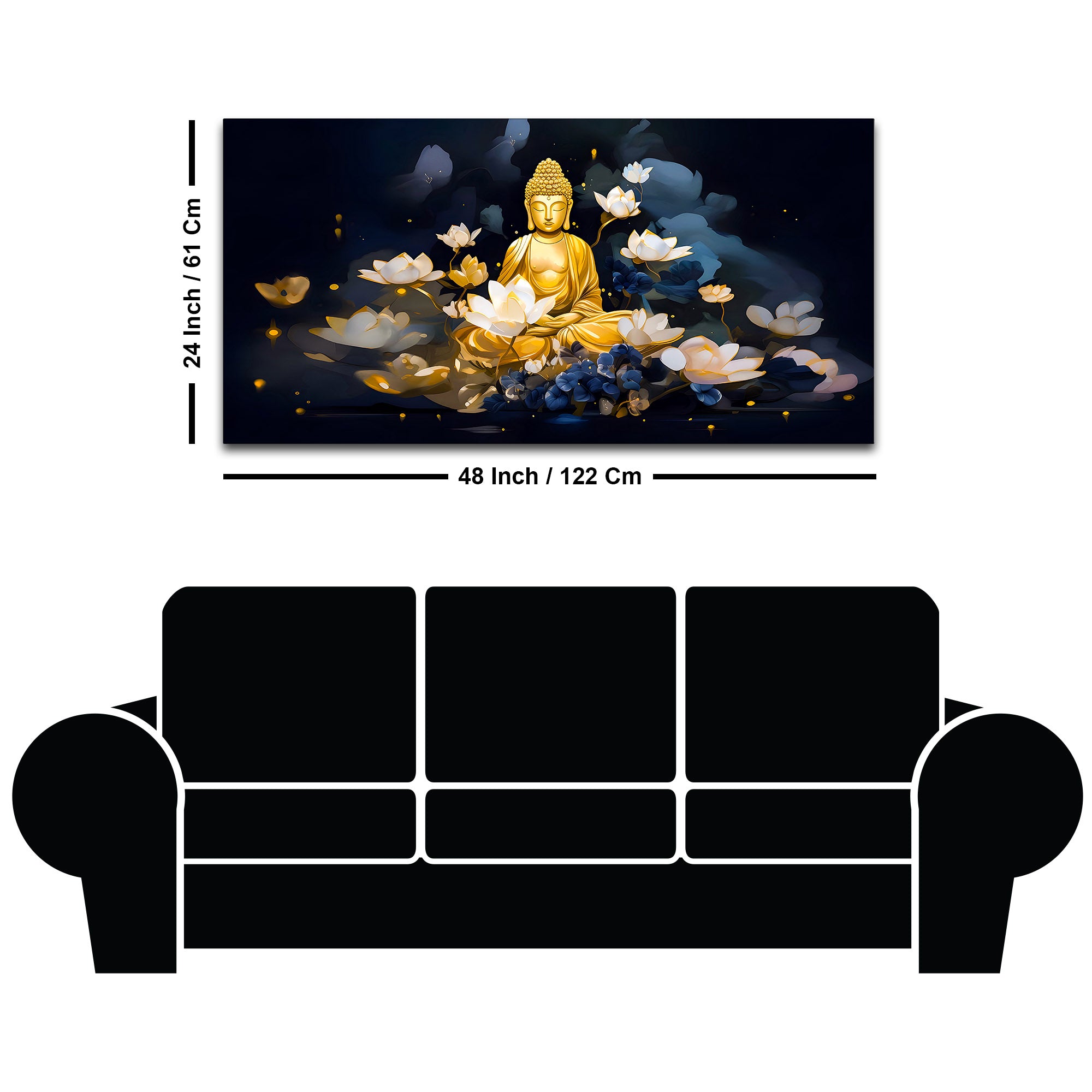 Spiritual Buddha Wall Painting for Premium Interior Design