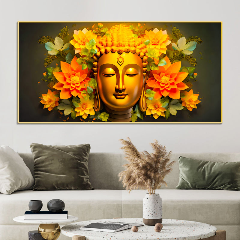 Spiritual Buddha Wall Painting on Canvas for Home & Office