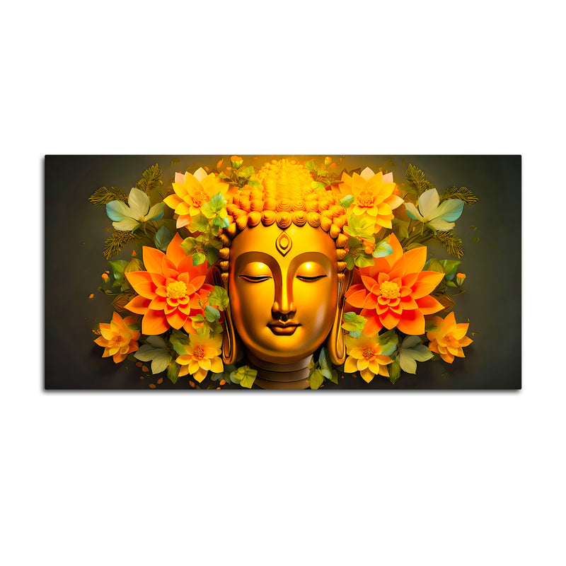 Spiritual Buddha Wall Painting on Canvas for Home & Office