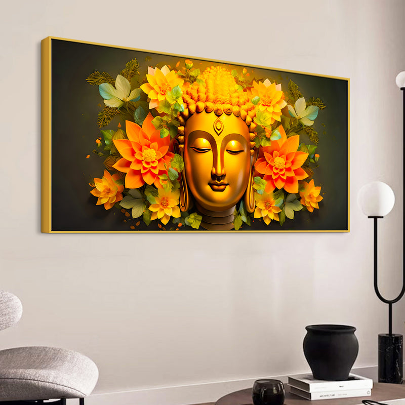 Spiritual Buddha Wall Painting on Canvas for Home & Office