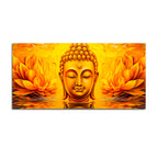 Spiritual Buddha Wall Painting with Lotus Artwork