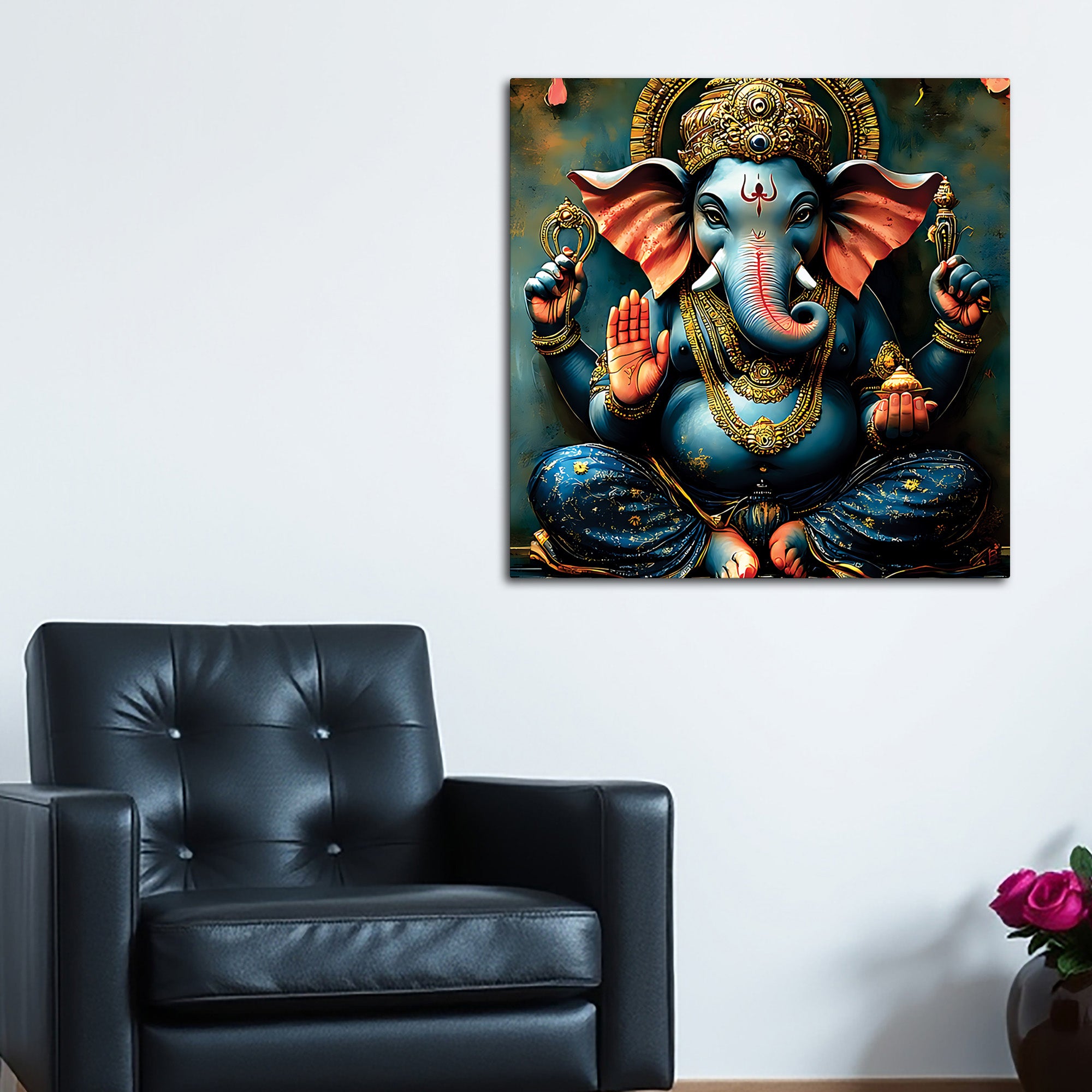 Spiritual Ganesh Ji Painting for Temple & Home