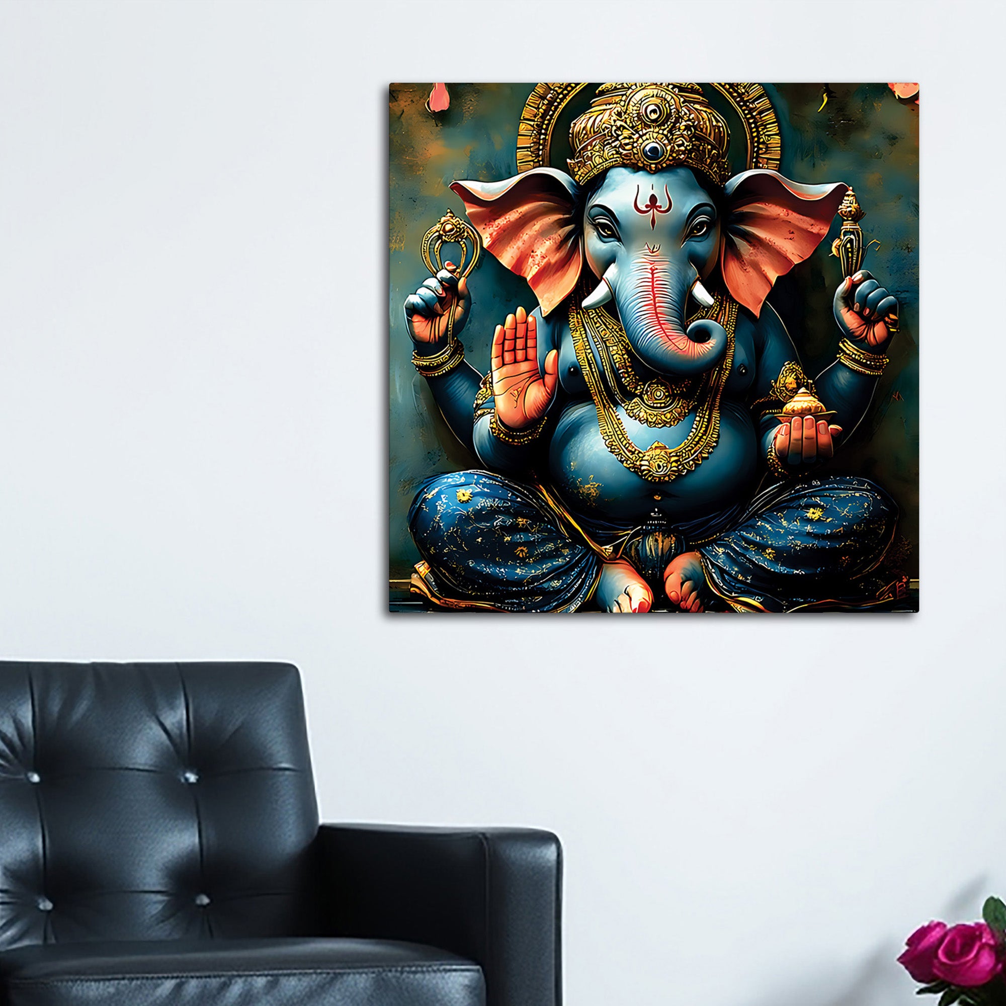 Spiritual Ganesh Ji Painting for Temple & Home