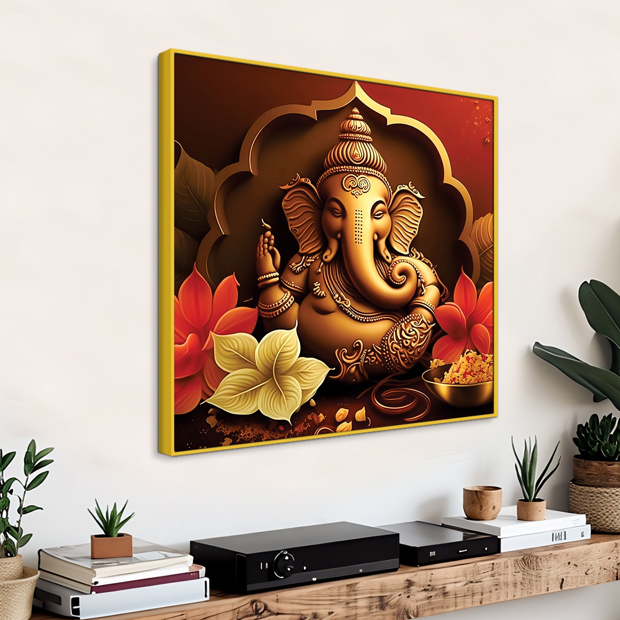 Spiritual Ganesha Painting for Home & Temple