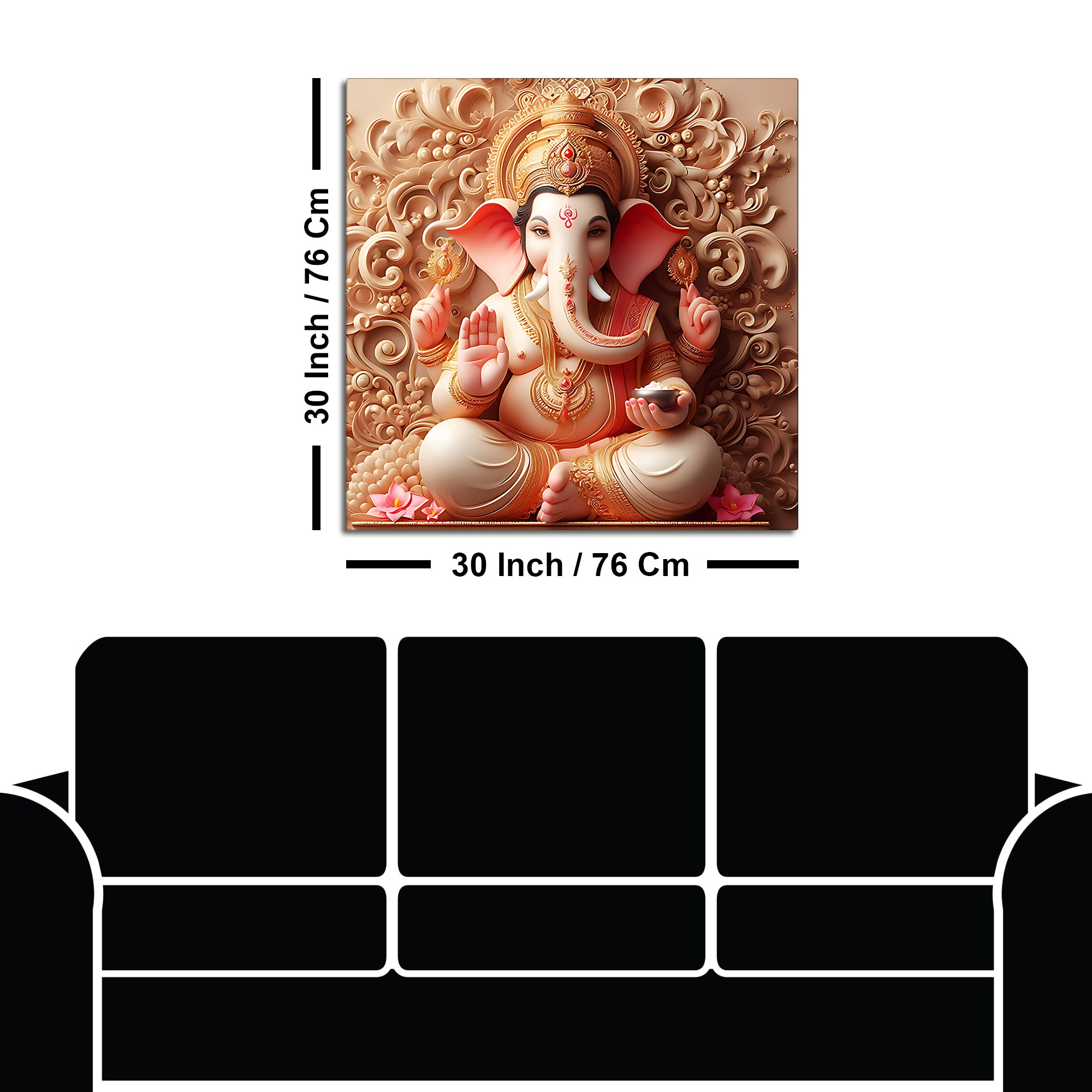 Spiritual Ganesha Wall Painting