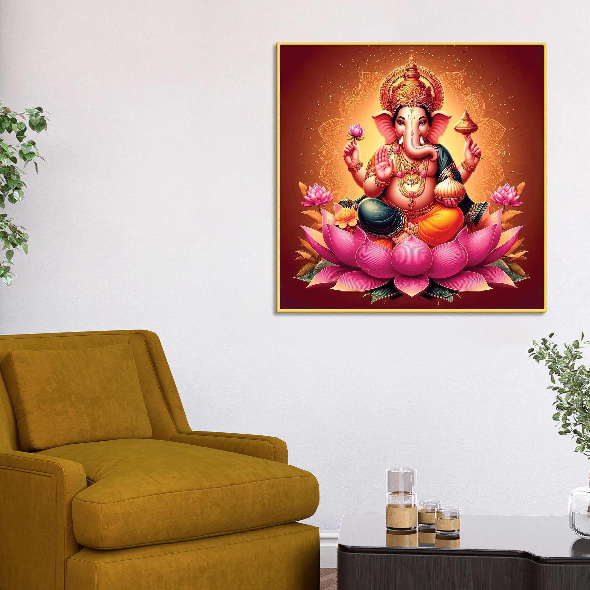 spiritual-ganpati-bappa-wall-painting-for-living-space