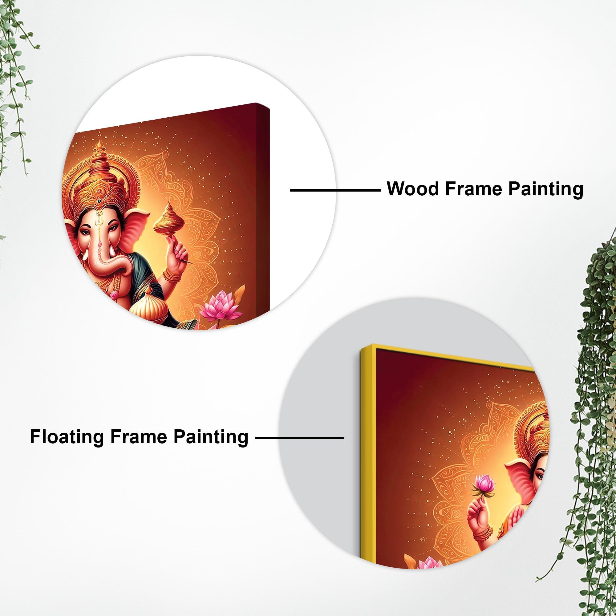 Spiritual Ganpati Bappa Wall Painting for Living Space