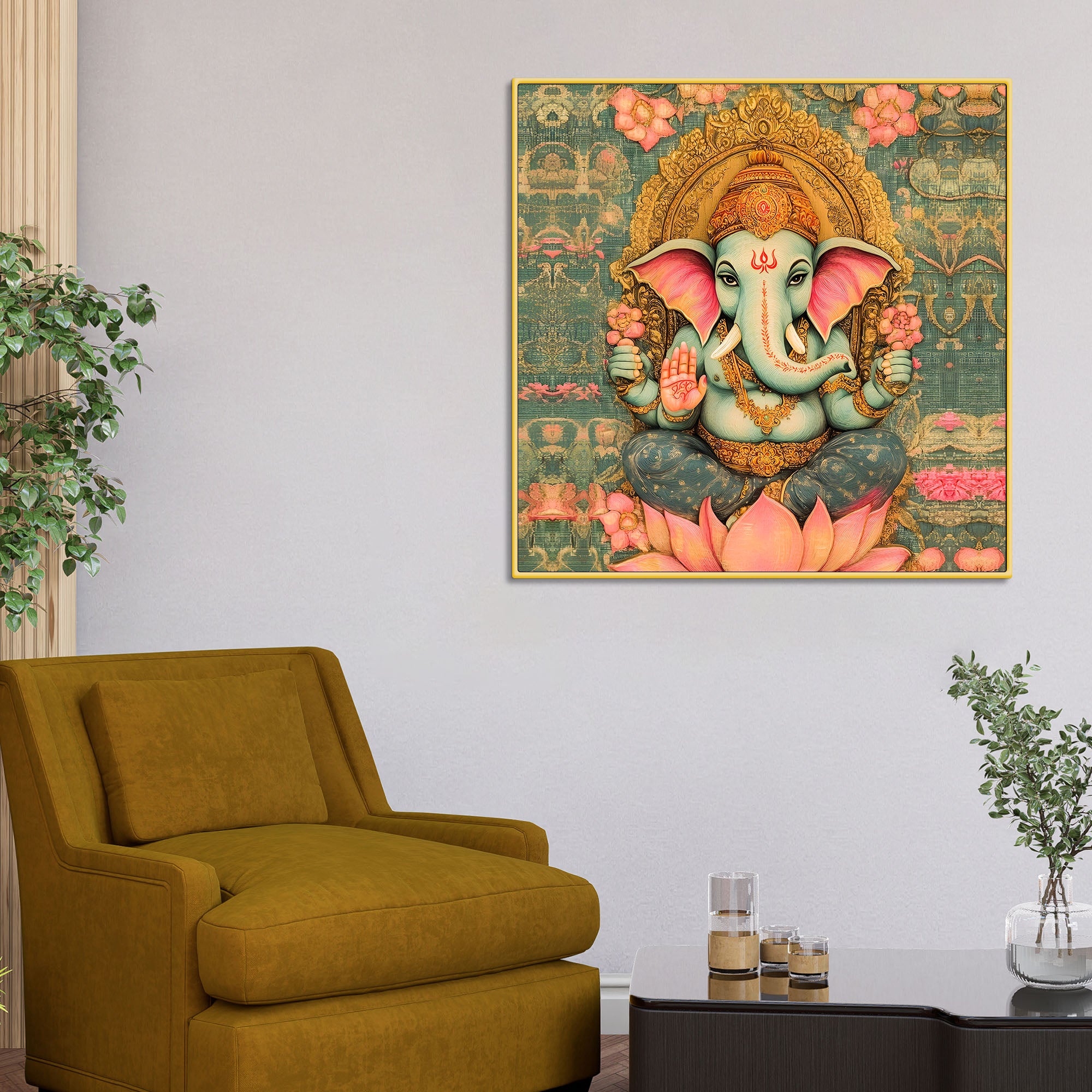Spiritual Ganpati Wall Painting