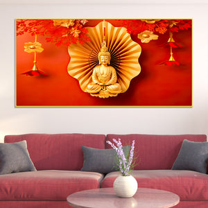 Spiritual Gautam Buddha Canvas Painting for Home Décor