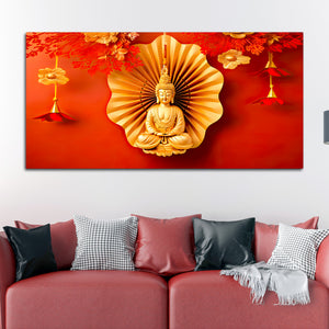 Spiritual Gautam Buddha Canvas Painting for Home Décor