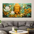 Spiritual Gautam Buddha Wall Painting for Calm Home Décor