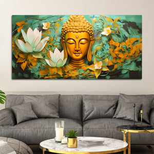 Spiritual Gautam Buddha Wall Painting for Calm Home Décor