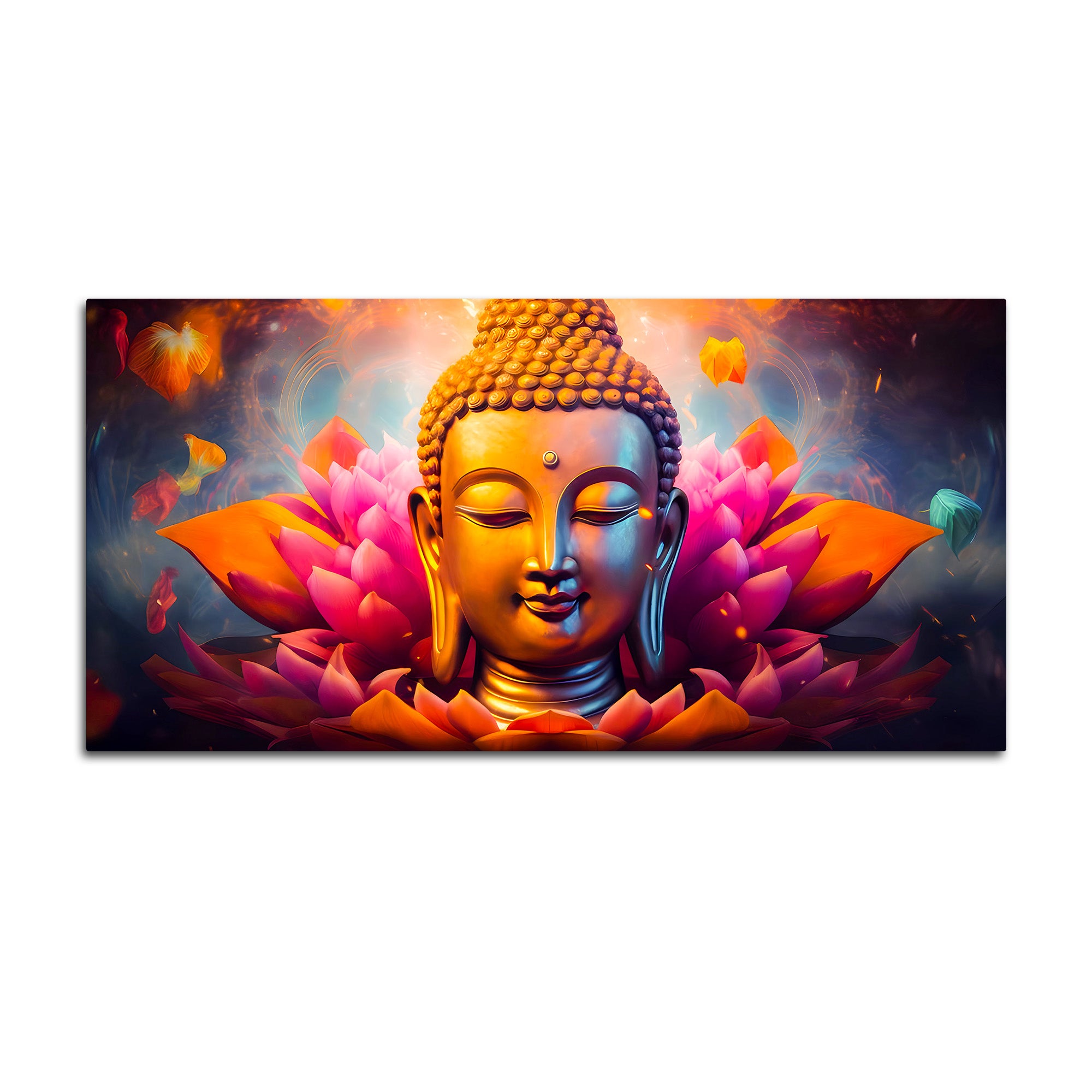 Spiritual Gautam Buddha Wall Painting for Living Spaces