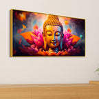 Spiritual Gautam Buddha Wall Painting for Living Spaces