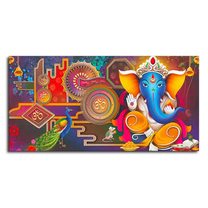 Spiritual God Ganesha Canvas Wall Painting