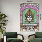 Spiritual Goddess Durga Madhubani Canvas Wall Painting