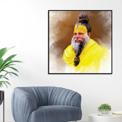 spiritual-guru-premanand-ji-maharaj-canvas-painting-peaceful-wall-decor