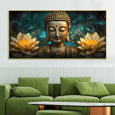 spiritual-home-decor-buddha-wall-painting