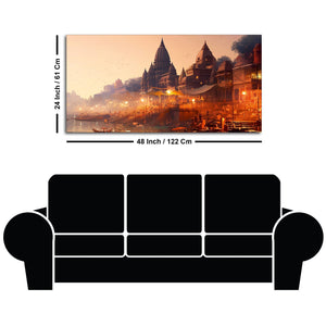 Spiritual Hub City Varanasi Canvas Wall Painting